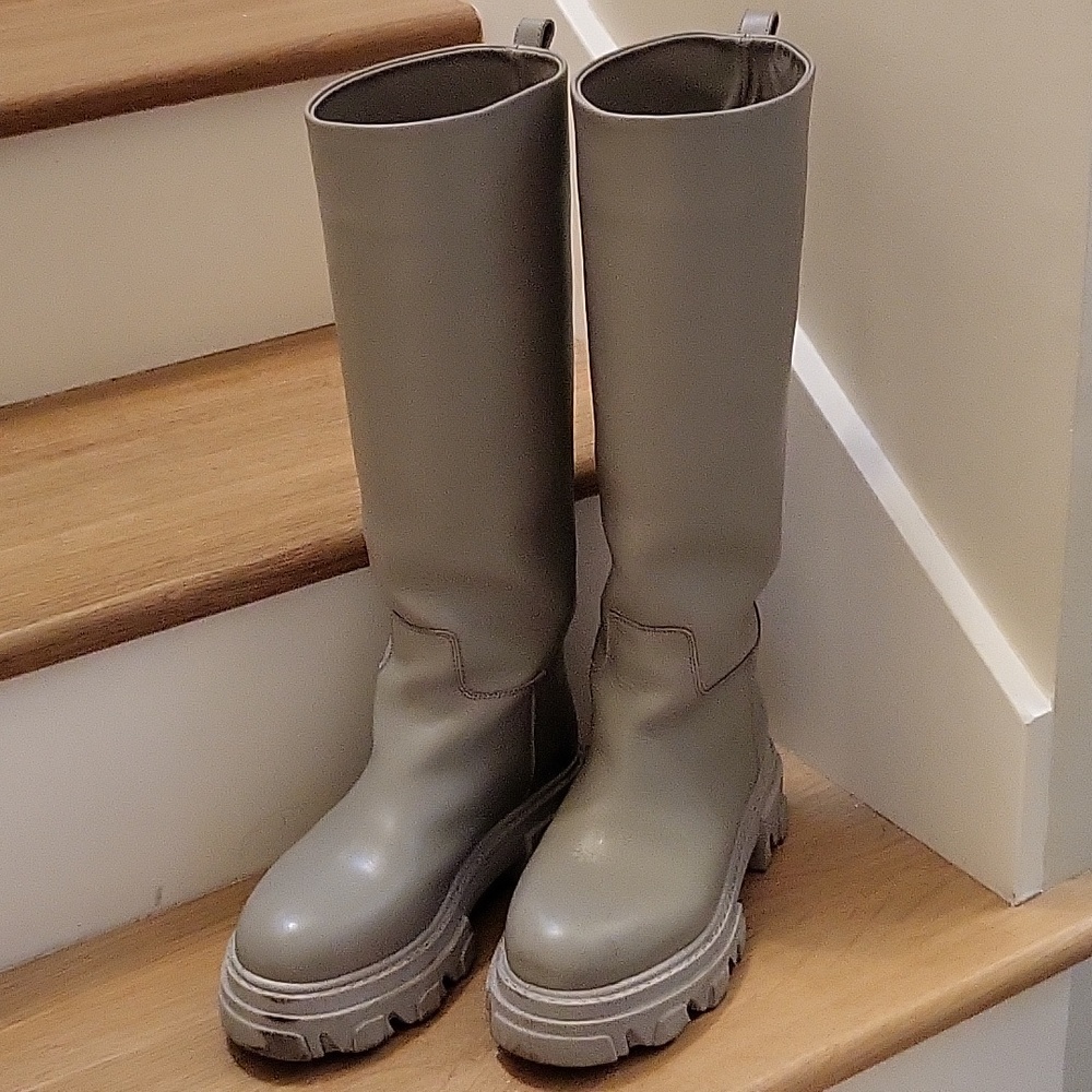 Tall chunky boots